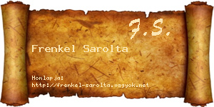 Frenkel Sarolta névjegykártya