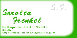 sarolta frenkel business card